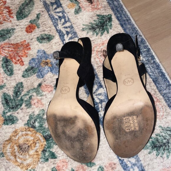 Well Worn Black Velvet Sandal Heels – Michael Kors - Picture 2 of 4